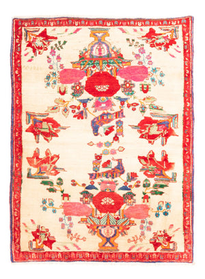 Persisk tæppe - Nomadisk - 145 x 113 cm - creme