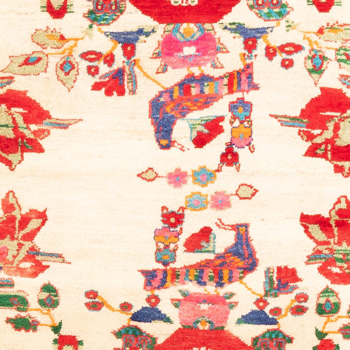 Persisk tæppe - Nomadisk - 145 x 113 cm - creme