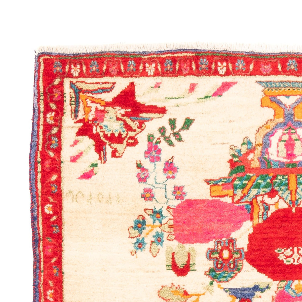 Persisk tæppe - Nomadisk - 145 x 113 cm - creme