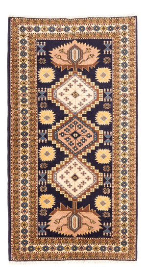 Persisk tæppe - Nomadisk - 145 x 80 cm - mørkeblå