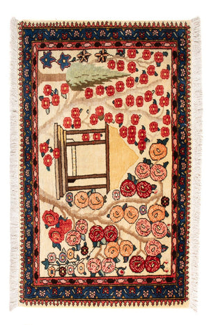 Persisk tæppe - Nomadisk - 87 x 60 cm - flerfarvet