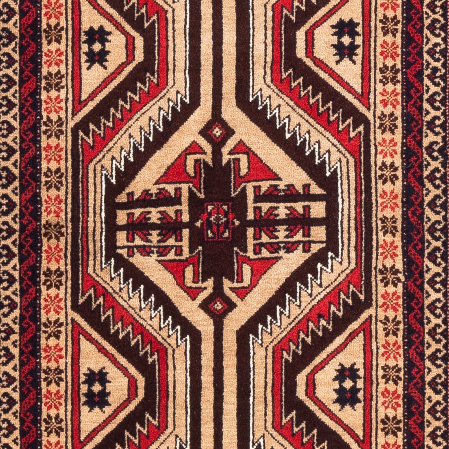 Løber Baluch-tæppe - 181 x 94 cm - mørk beige
