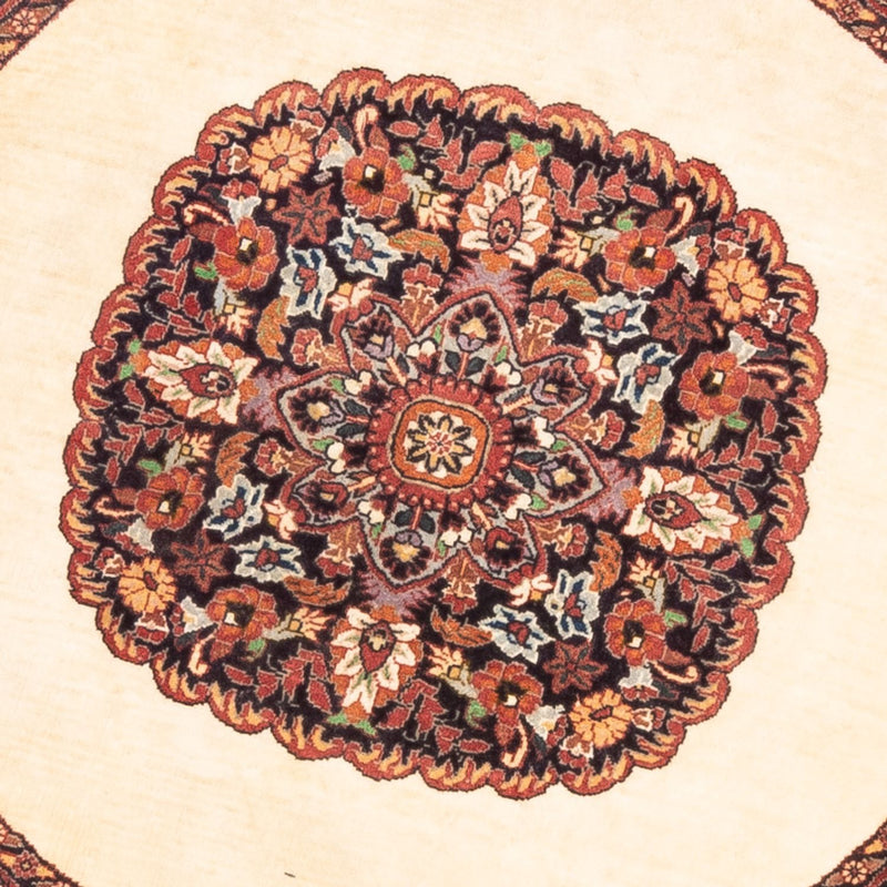 Persisk tæppe - Bijar - Royal rundt  - 100 x 100 cm - creme