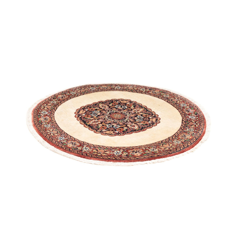 Persisk tæppe - Bijar - Royal rundt  - 100 x 100 cm - creme