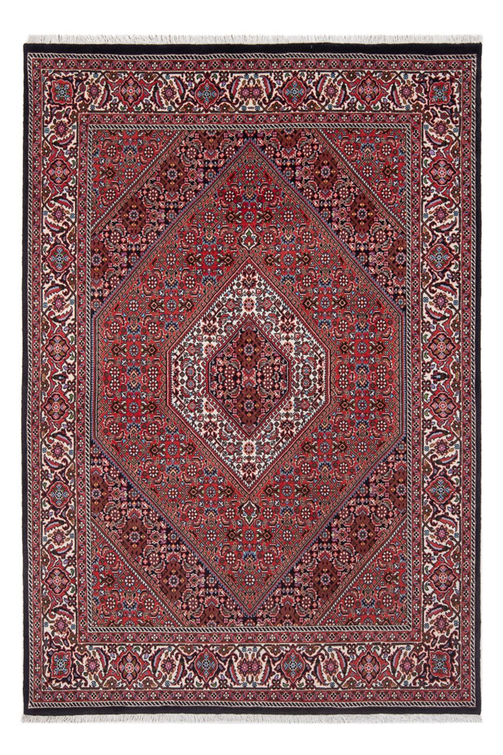 Persisk tæppe - Bijar - Royal - 207 x 142 cm - mørkerød