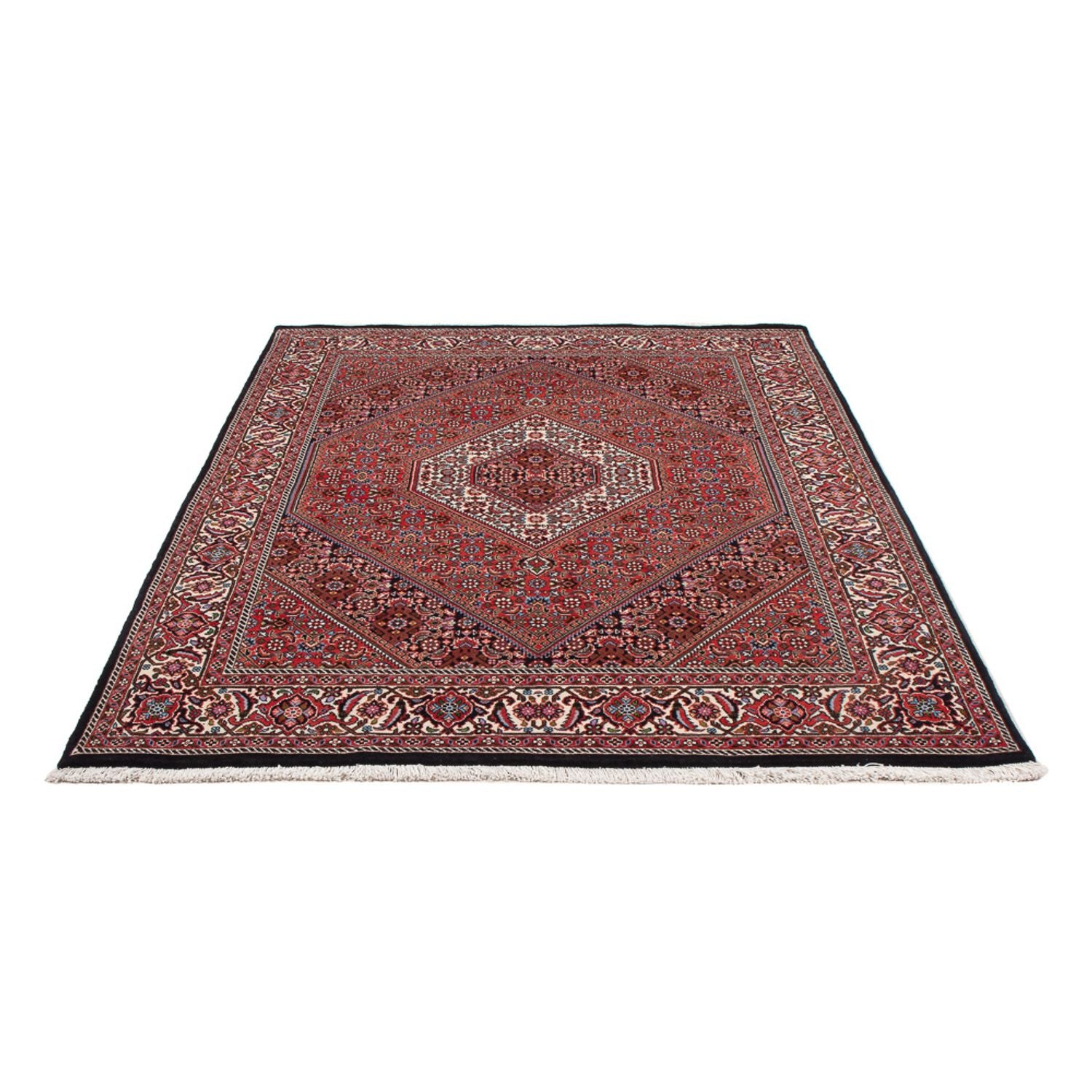Persisk tæppe - Bijar - Royal - 207 x 142 cm - mørkerød