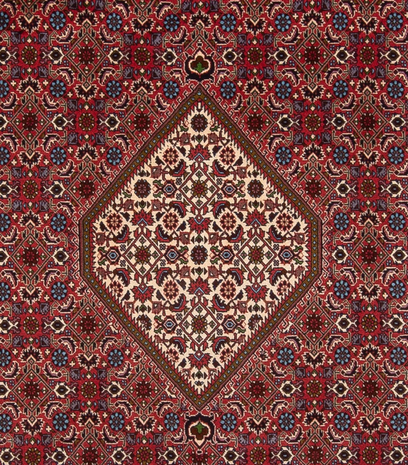 Persisk tæppe - Bijar - Royal - 342 x 252 cm - mørkerød
