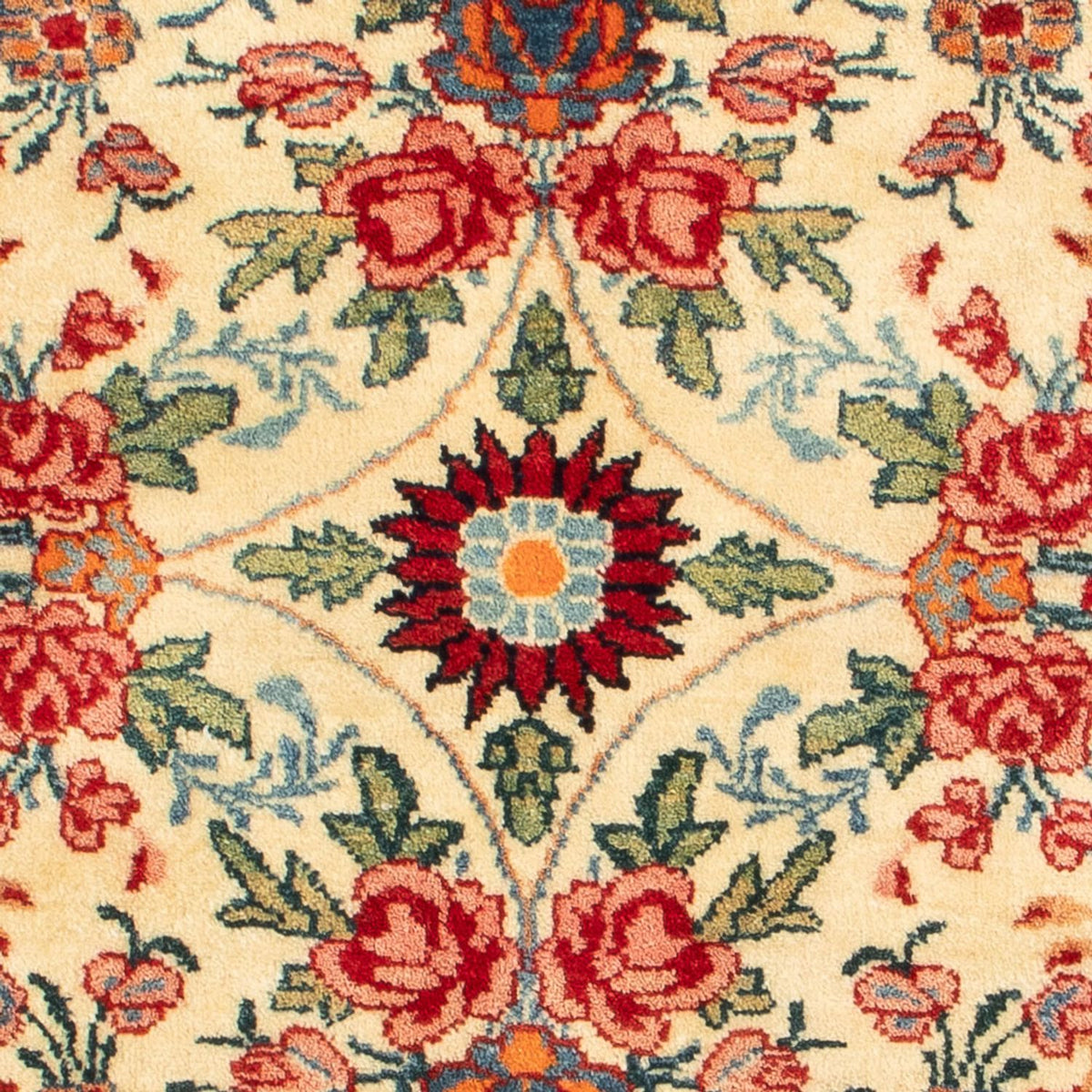 Persisk tæppe - Bijar - Royal firkantet  - 70 x 70 cm - creme