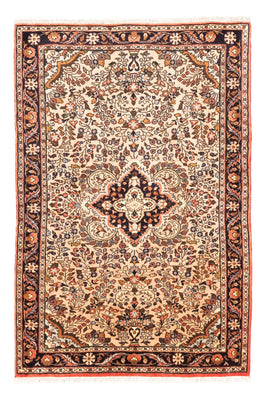 Persisk tæppe - Bijar - Royal - 147 x 100 cm - lys beige
