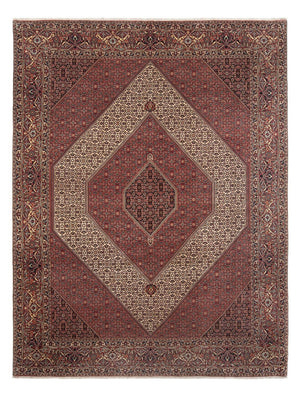 Persisk tæppe - Bijar - Royal - 345 x 250 cm - mørkerød