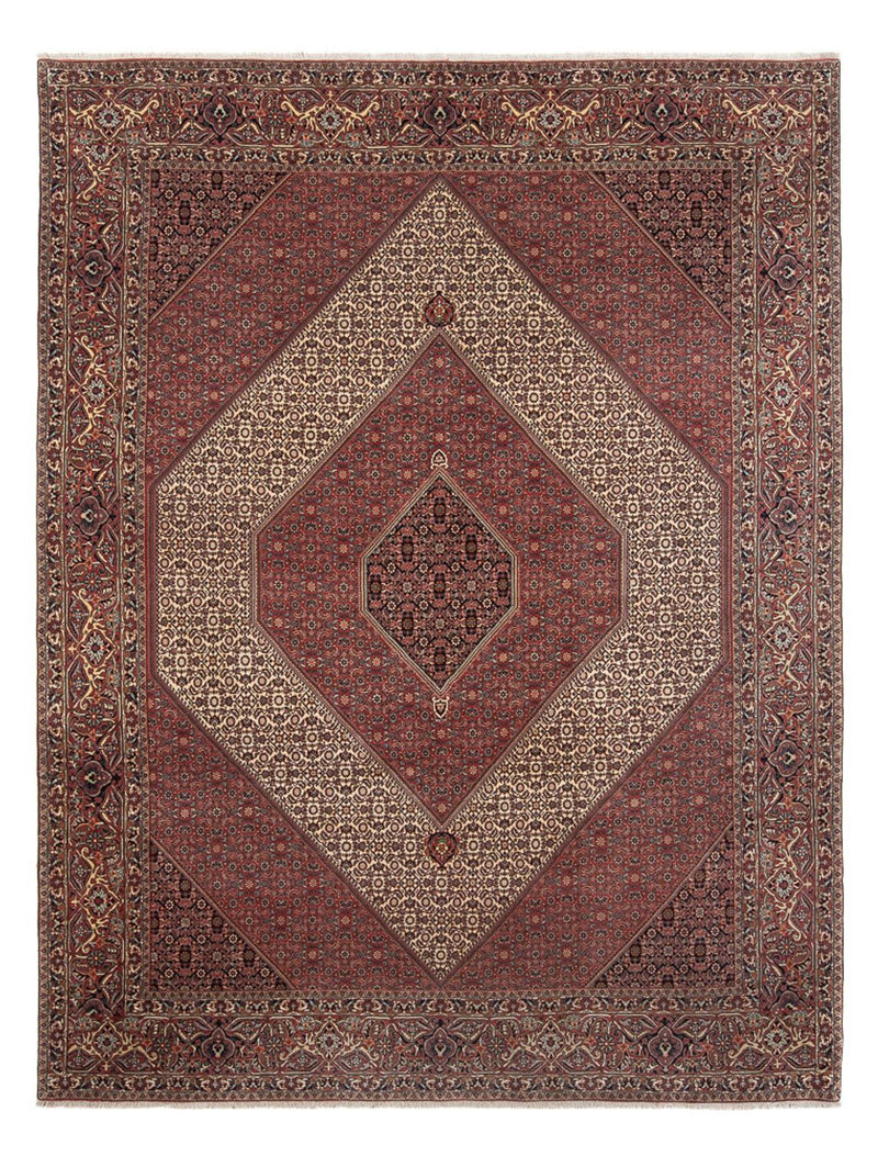 Persisk tæppe - Bijar - Royal - 345 x 250 cm - mørkerød