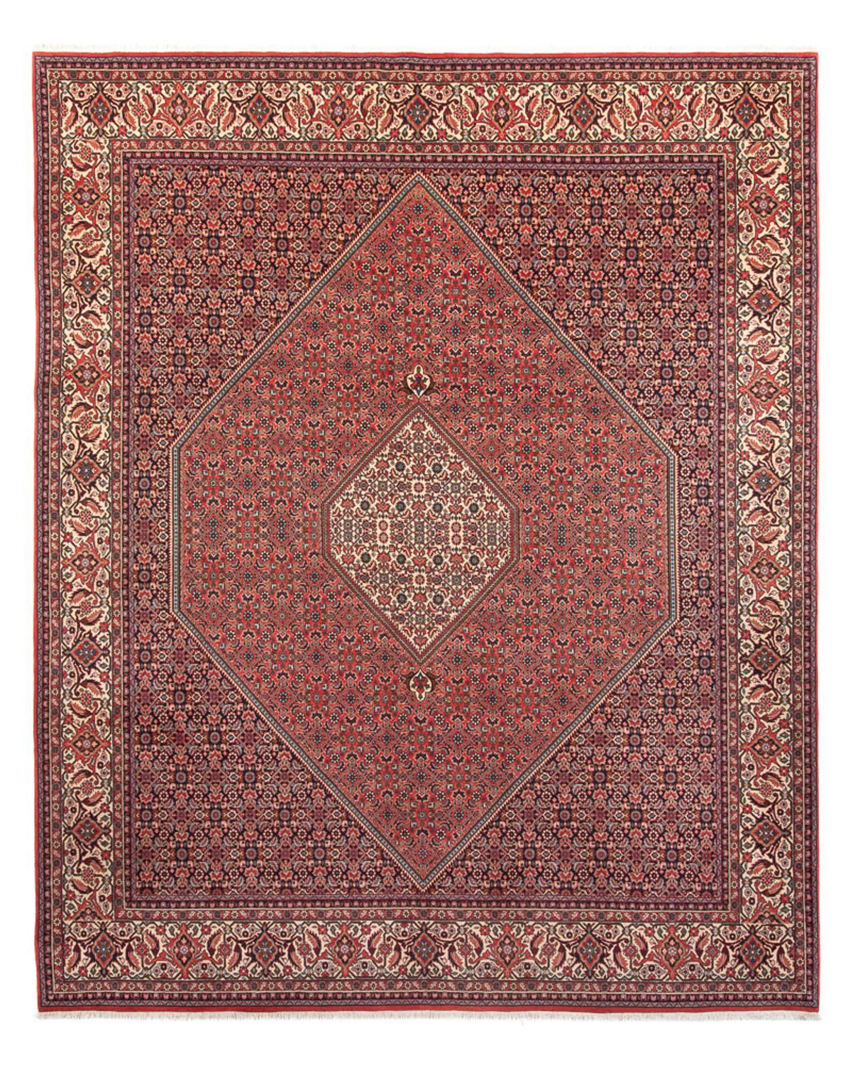 Persisk tæppe - Bijar - Royal - 395 x 300 cm - lysrød