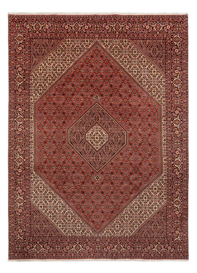 Persisk tæppe - Bijar - Royal - 350 x 250 cm - mørkerød