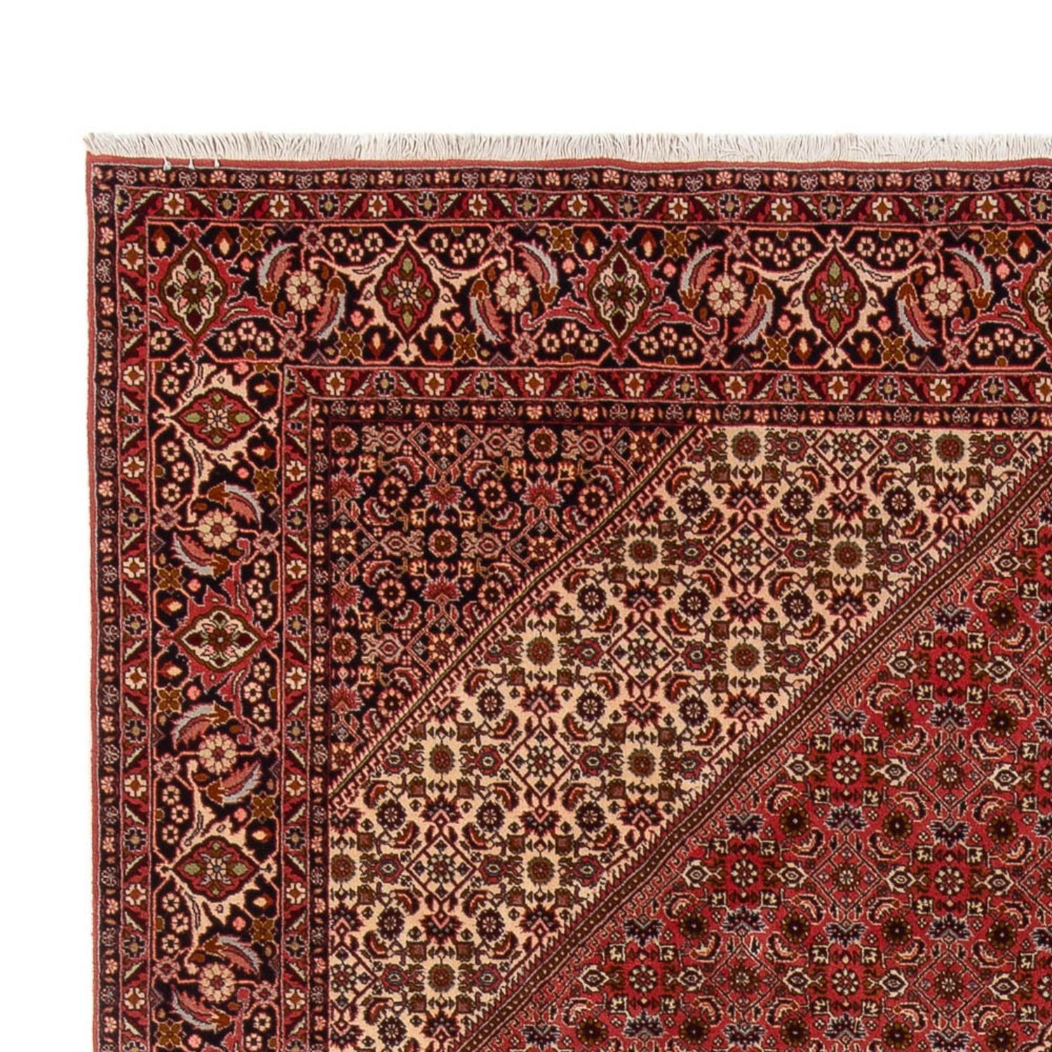 Persisk tæppe - Bijar - Royal - 350 x 250 cm - mørkerød