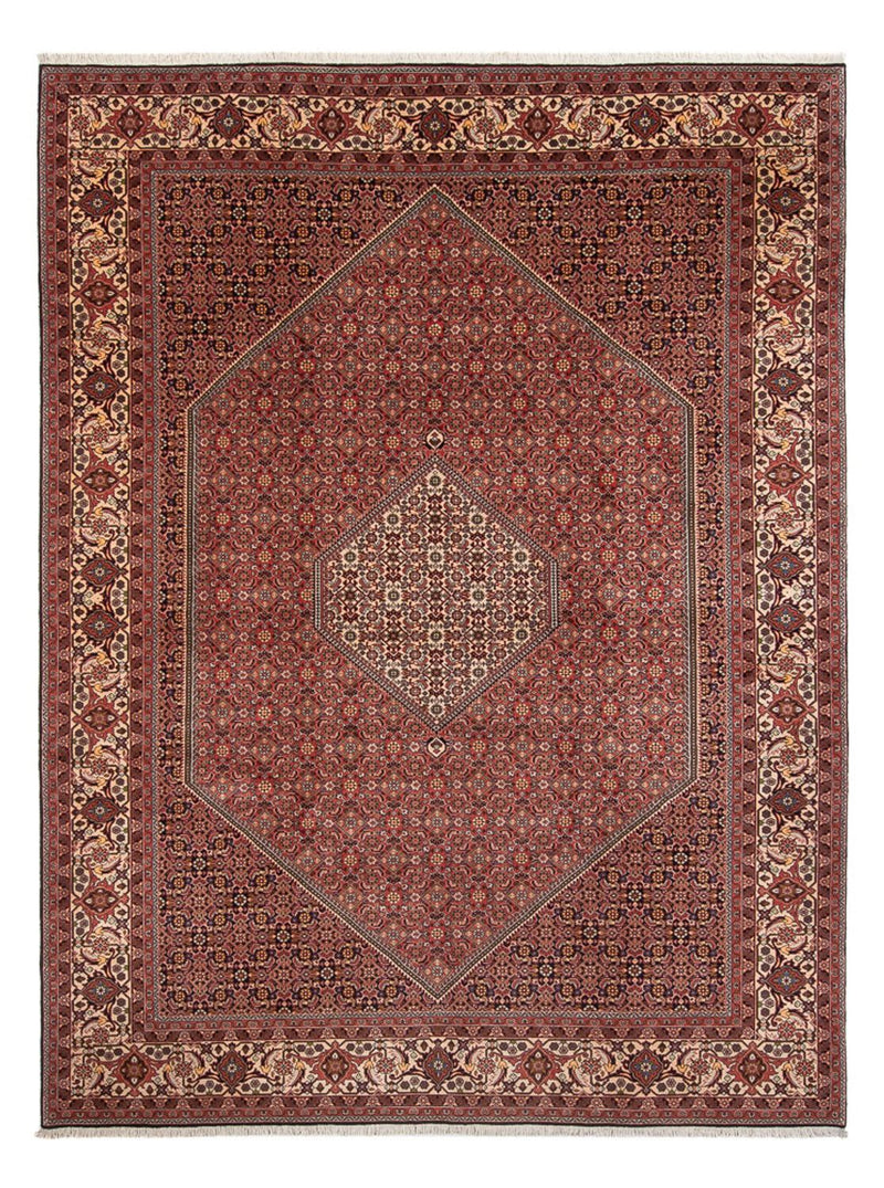 Persisk tæppe - Bijar - Royal - 340 x 250 cm - mørkerød