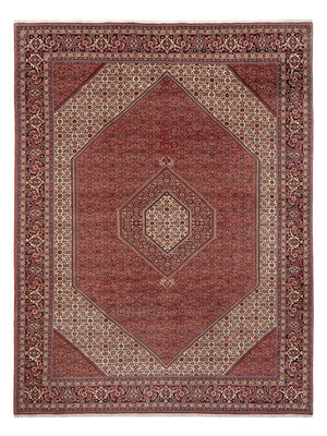 Persisk tæppe - Bijar - Royal - 348 x 250 cm - mørkerød