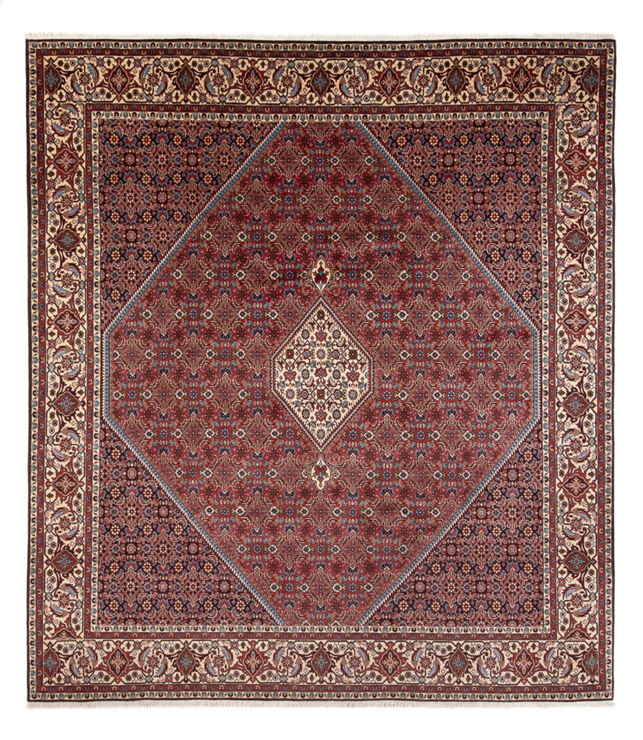 Persisk tæppe - Bijar - Royal - 294 x 253 cm - mørkerød
