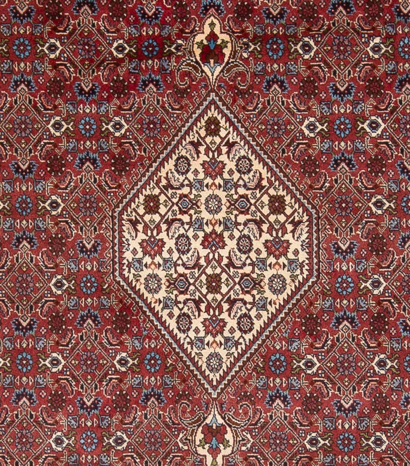 Persisk tæppe - Bijar - Royal - 294 x 253 cm - mørkerød