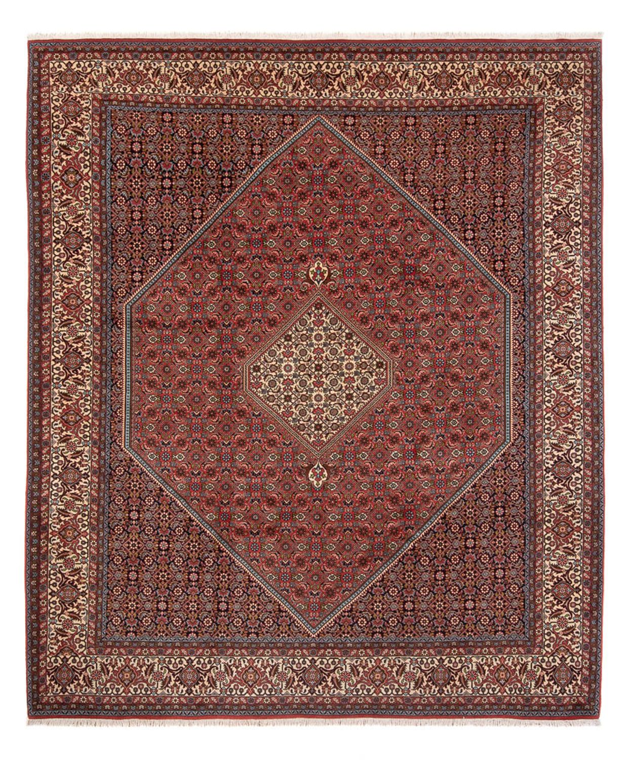 Persisk tæppe - Bijar - Royal - 314 x 255 cm - mørkerød