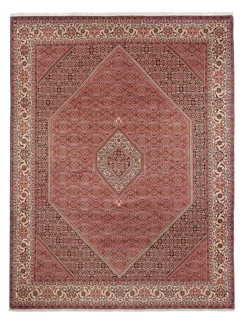 Persisk tæppe - Bijar - Royal - 342 x 250 cm - mørkerød