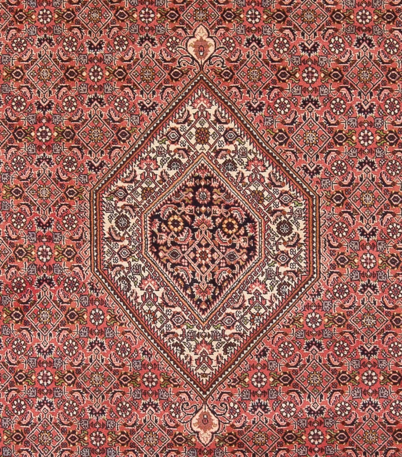 Persisk tæppe - Bijar - Royal - 342 x 250 cm - mørkerød