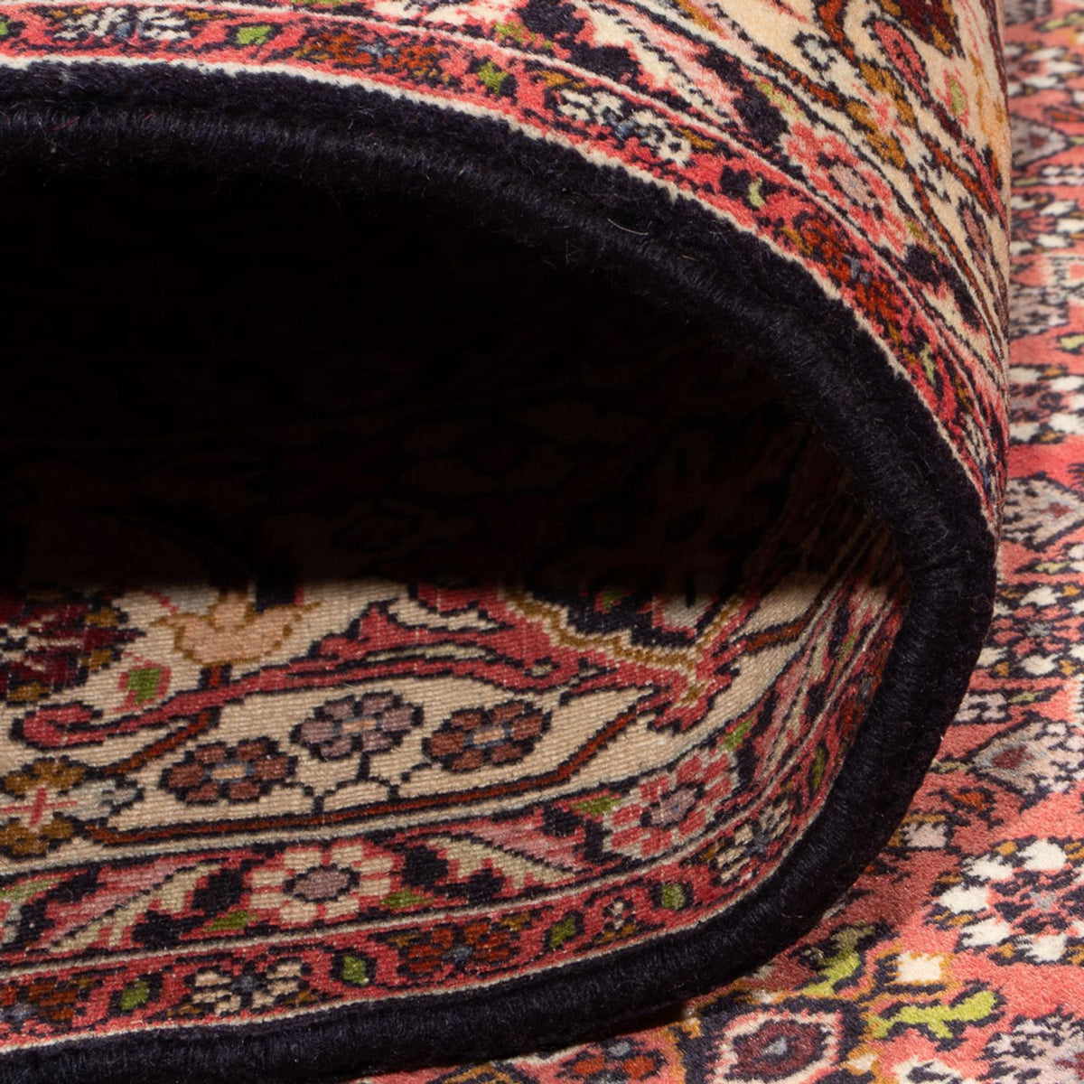 Persisk tæppe - Bijar - Royal - 342 x 250 cm - mørkerød