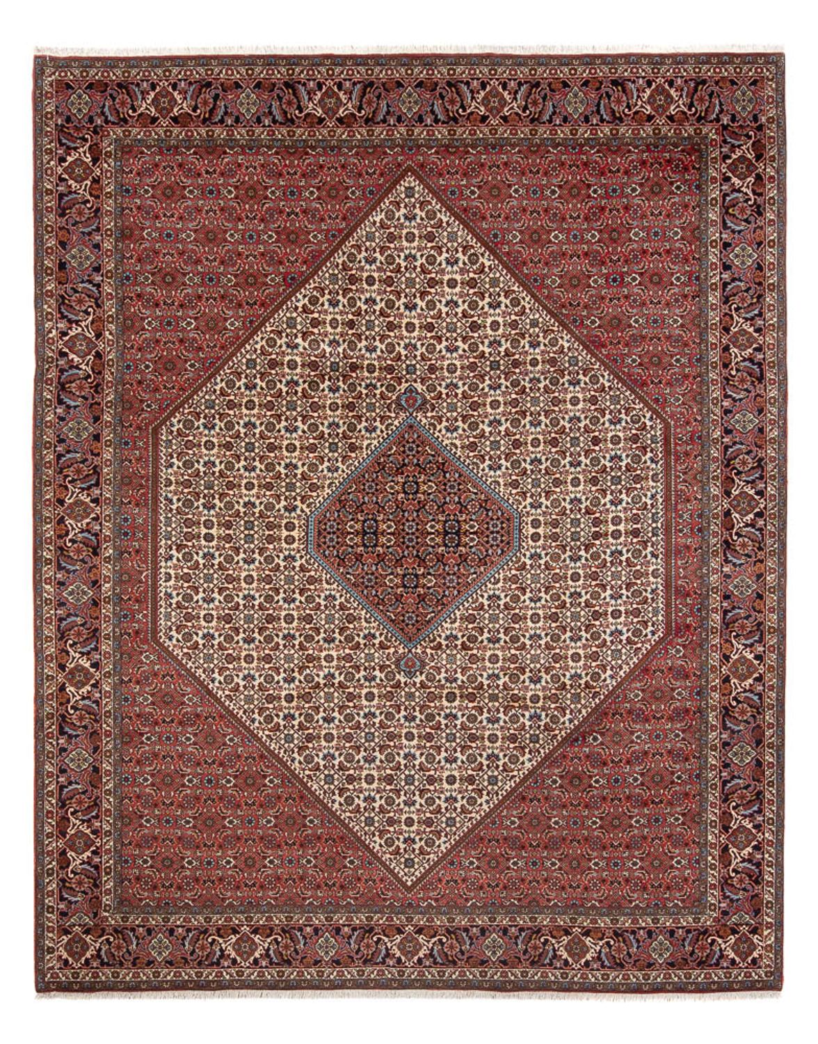 Persisk tæppe - Bijar - Royal - 336 x 251 cm - mørkerød