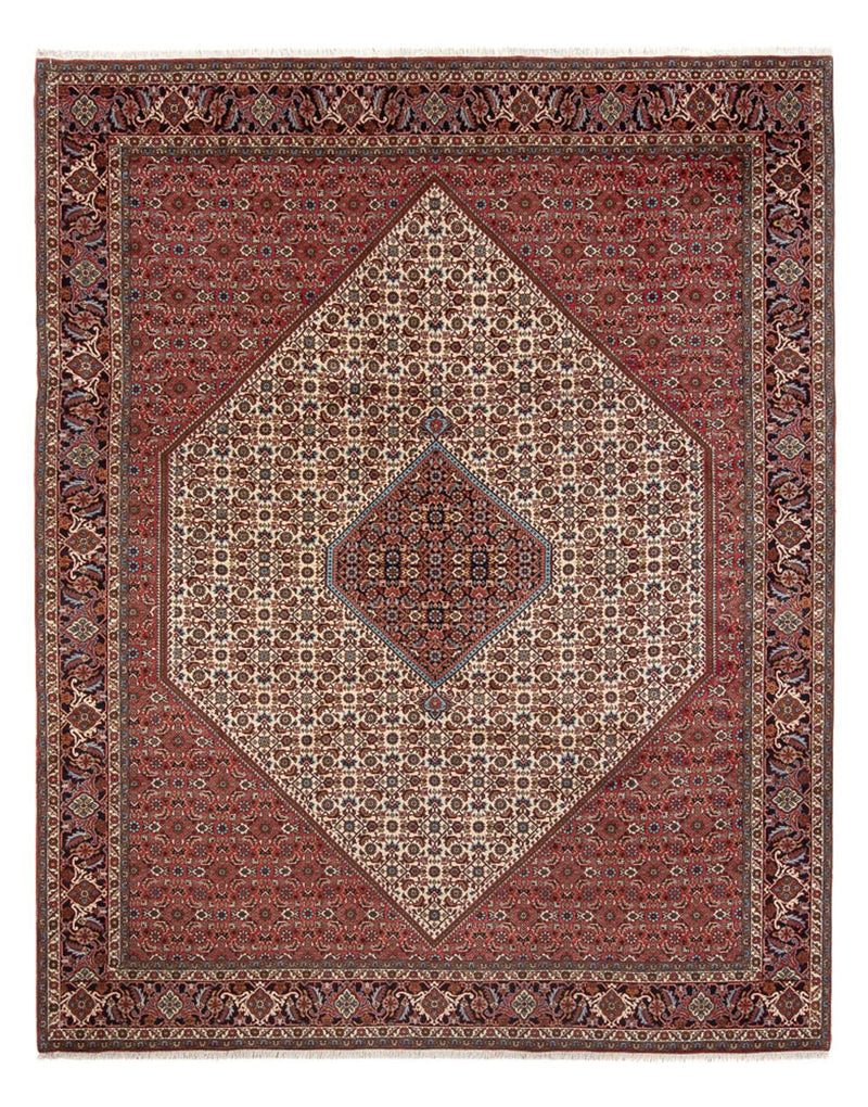 Persisk tæppe - Bijar - Royal - 336 x 251 cm - mørkerød