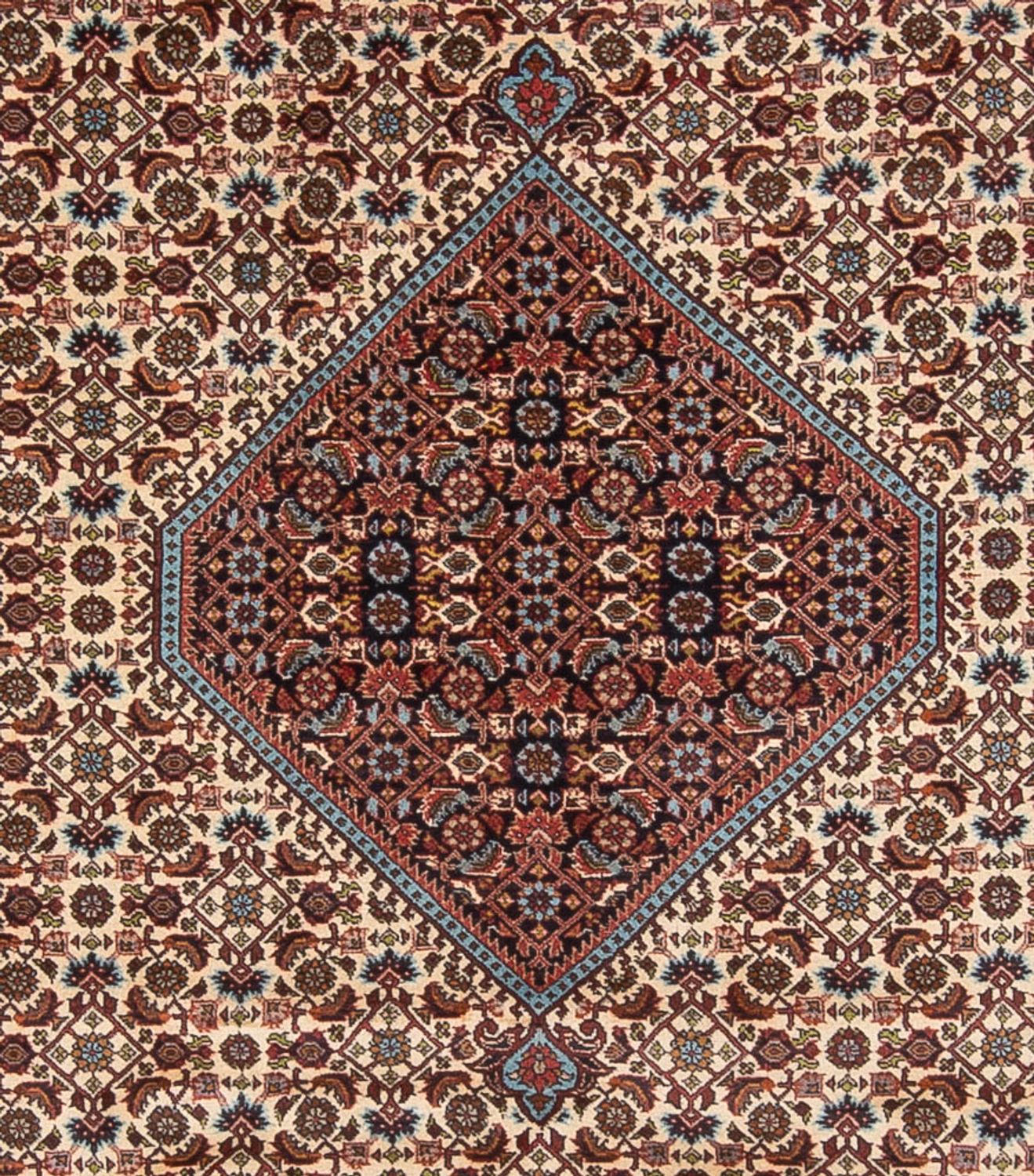 Persisk tæppe - Bijar - Royal - 336 x 251 cm - mørkerød