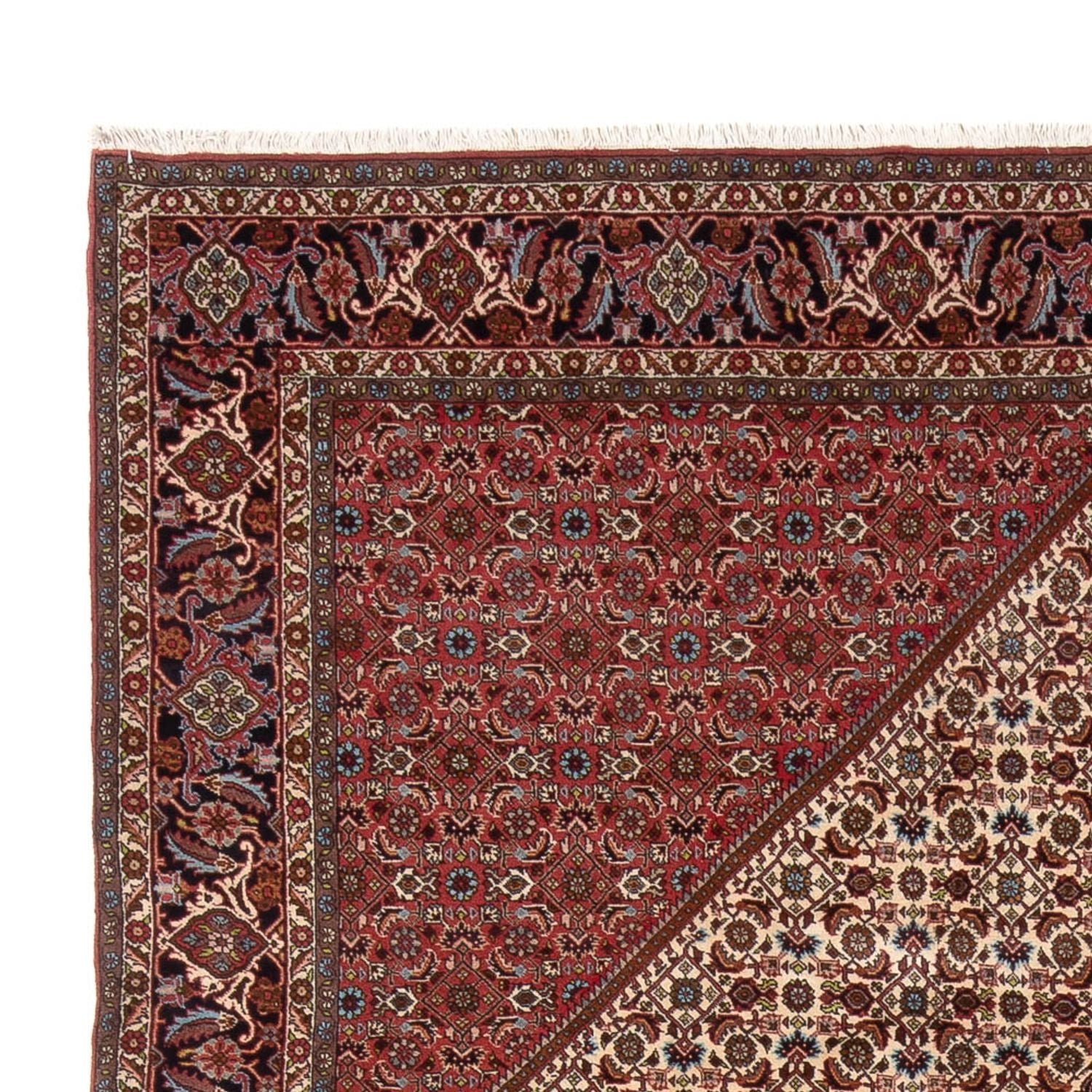 Persisk tæppe - Bijar - Royal - 336 x 251 cm - mørkerød