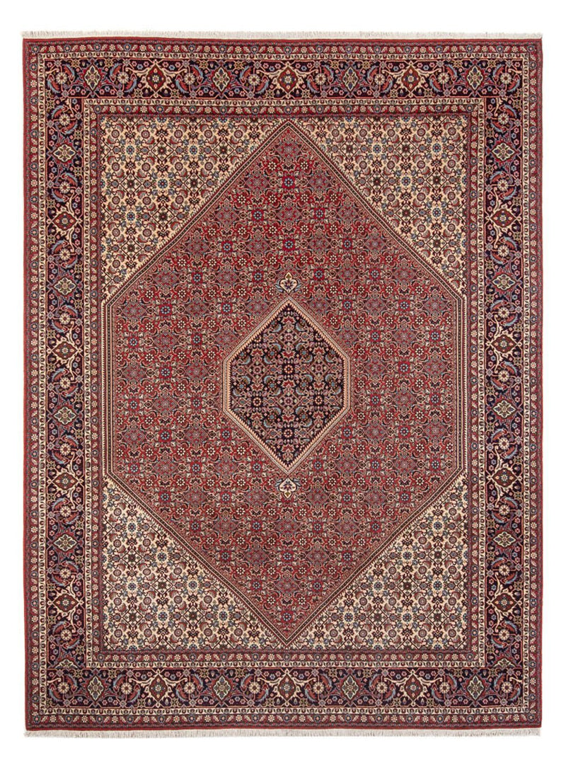 Persisk tæppe - Bijar - Royal - 341 x 246 cm - mørkerød
