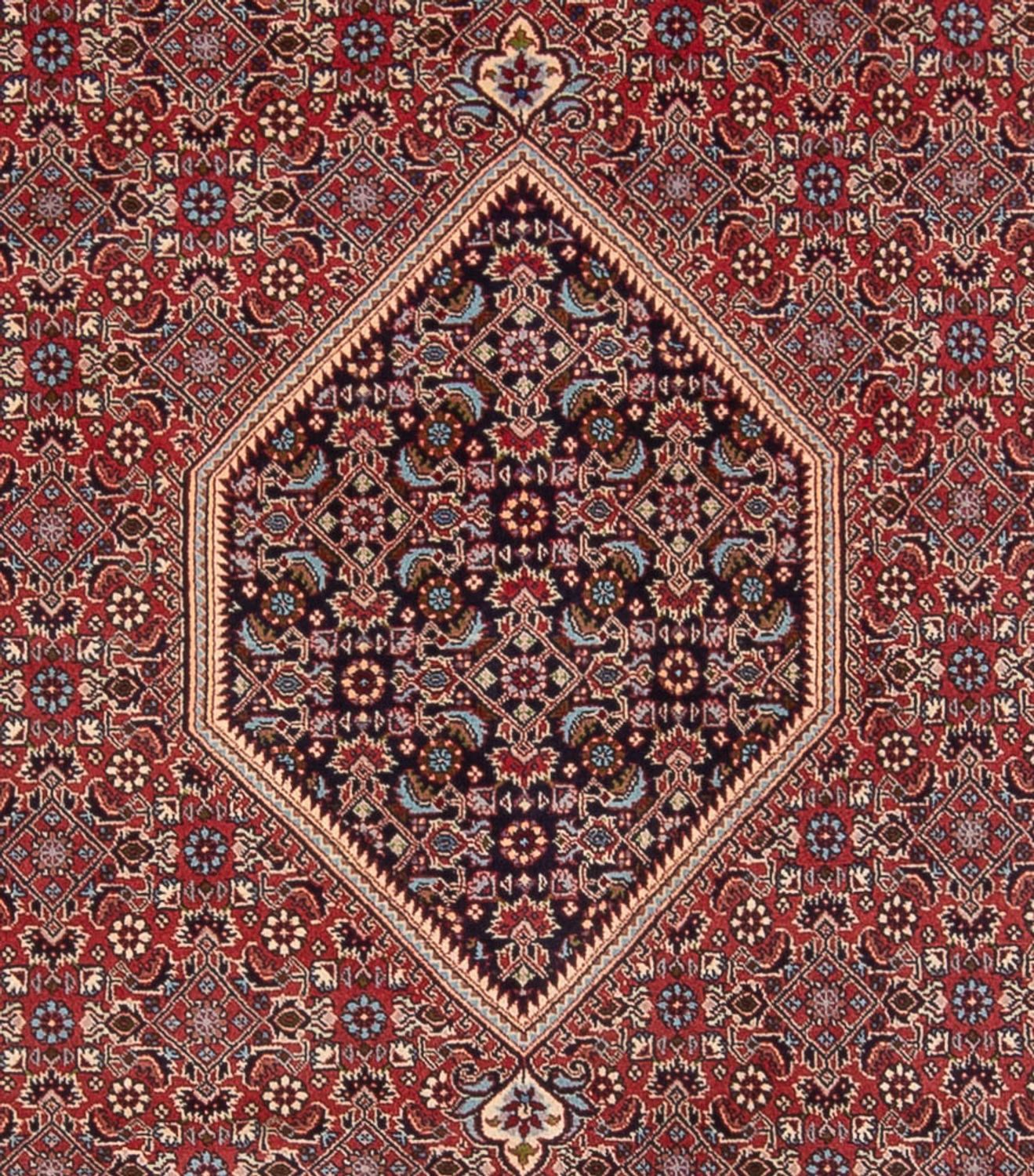 Persisk tæppe - Bijar - Royal - 341 x 246 cm - mørkerød