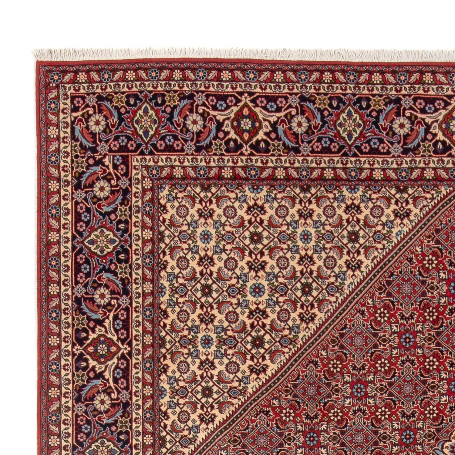 Persisk tæppe - Bijar - Royal - 341 x 246 cm - mørkerød