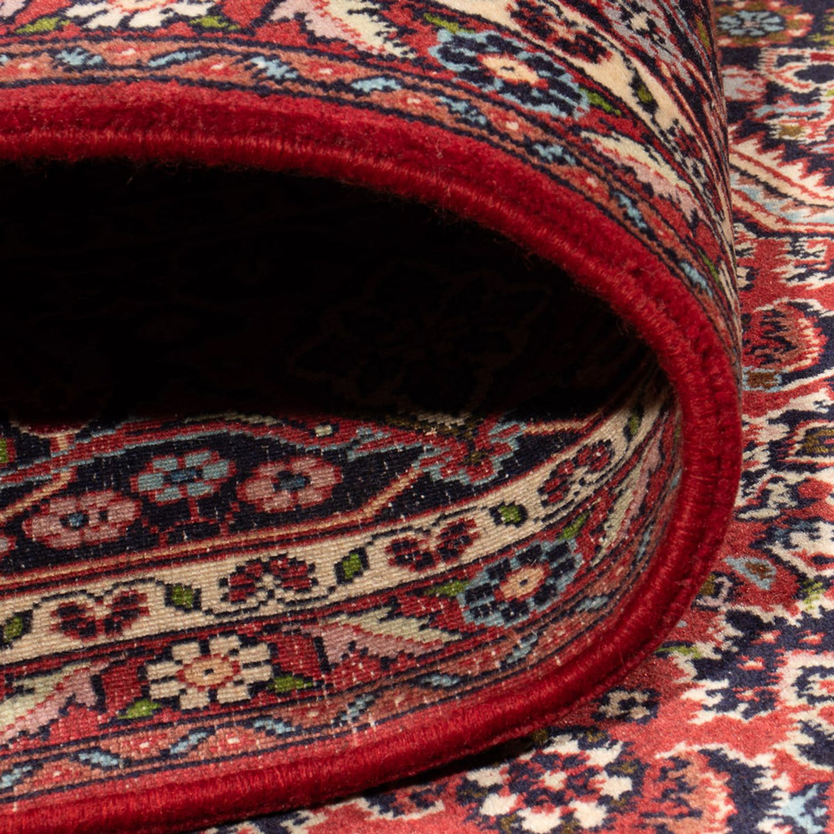 Persisk tæppe - Bijar - Royal - 341 x 246 cm - mørkerød