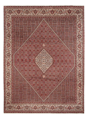 Persisk tæppe - Bijar - Royal - 343 x 250 cm - mørkerød