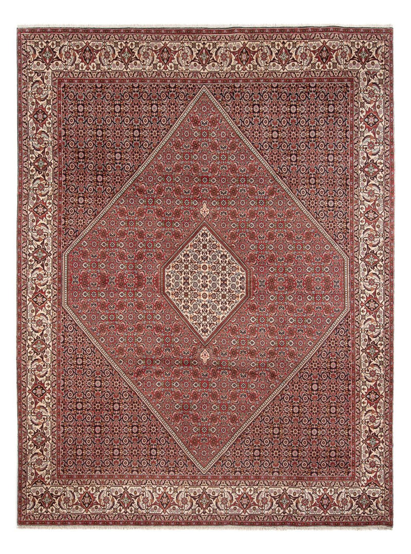 Persisk tæppe - Bijar - Royal - 343 x 250 cm - mørkerød
