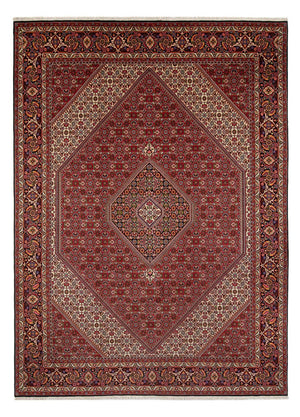 Persisk tæppe - Bijar - Royal - 352 x 248 cm - mørkerød