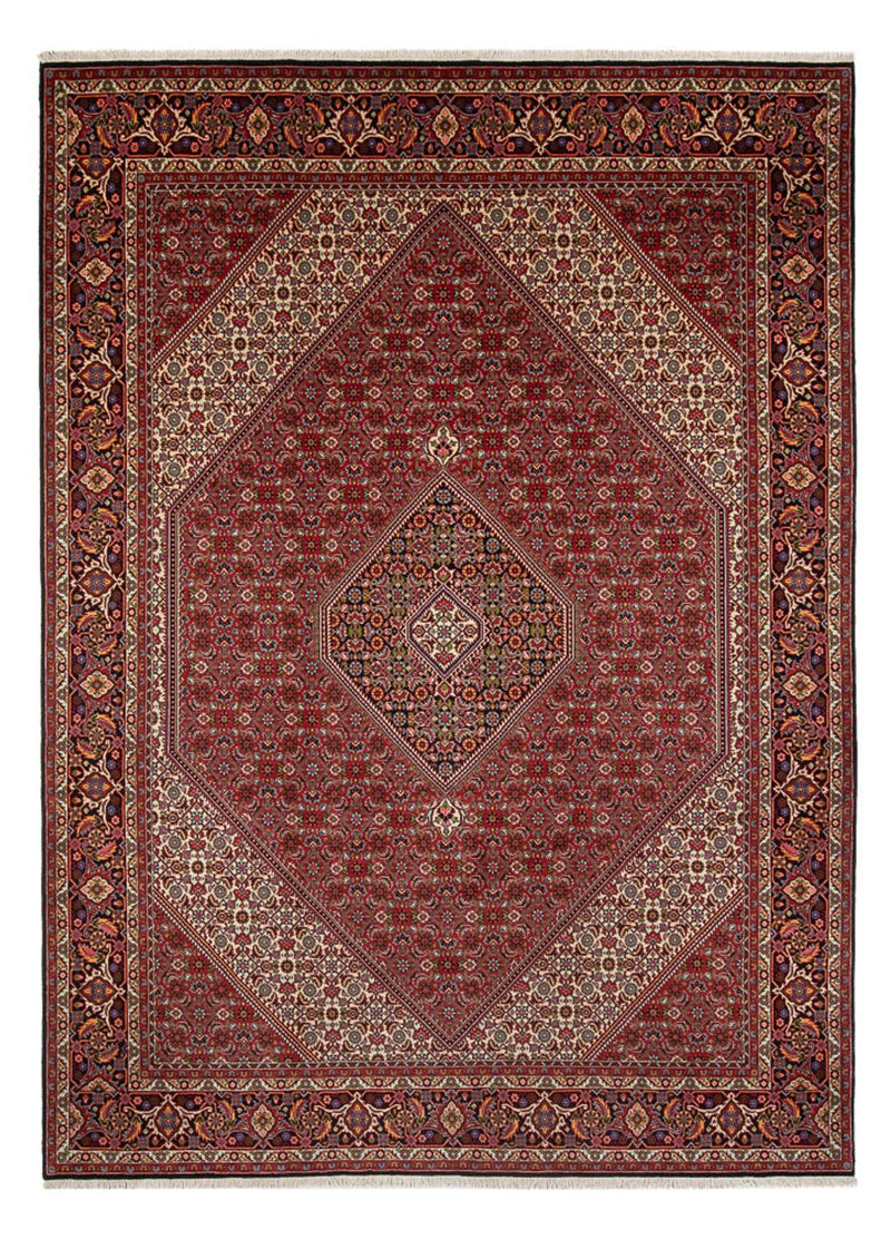 Persisk tæppe - Bijar - Royal - 352 x 248 cm - mørkerød