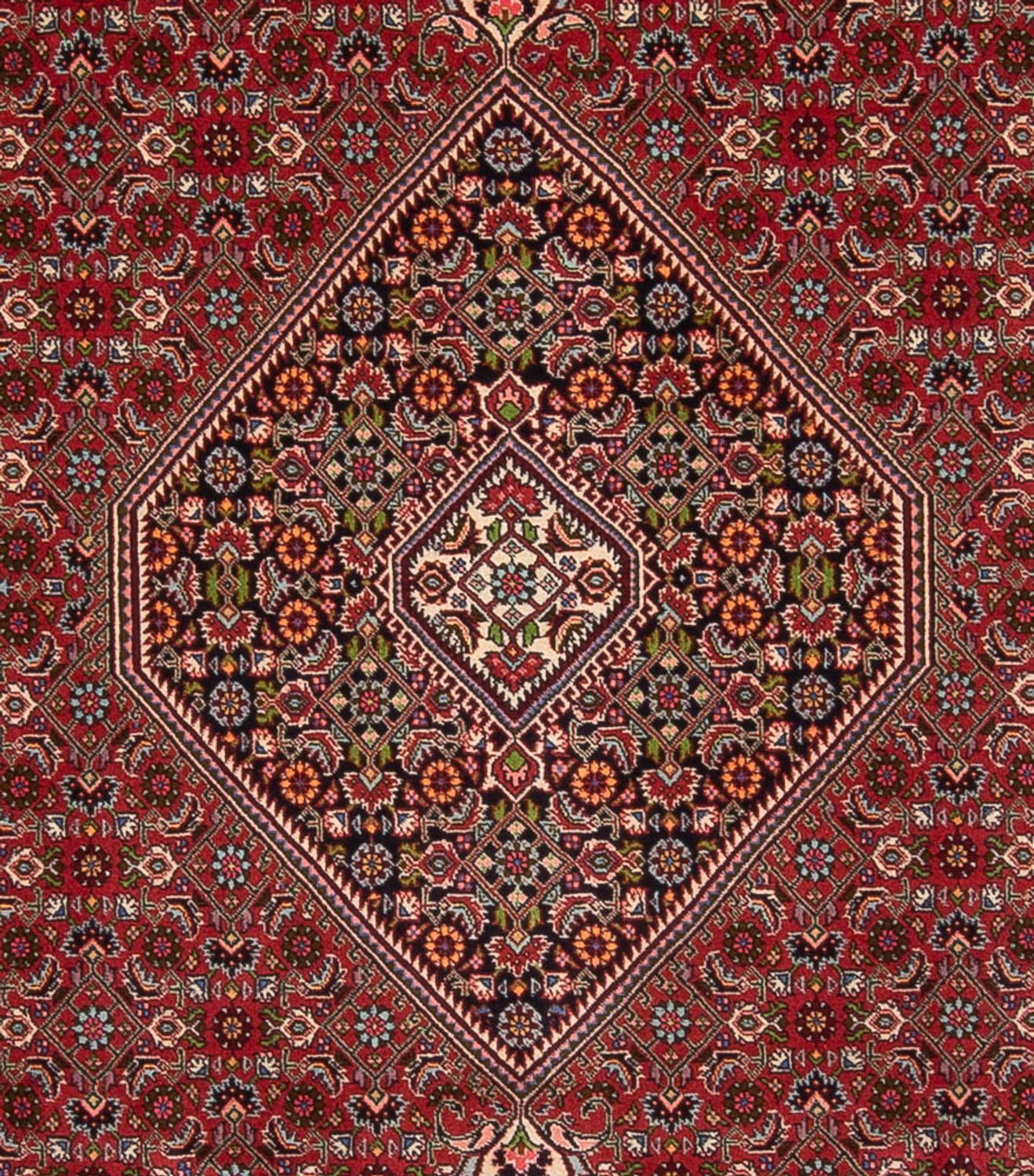 Persisk tæppe - Bijar - Royal - 352 x 248 cm - mørkerød