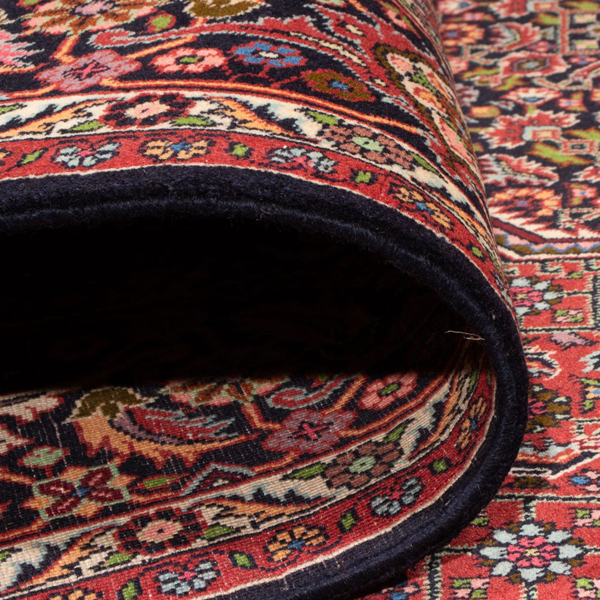 Persisk tæppe - Bijar - Royal - 352 x 248 cm - mørkerød