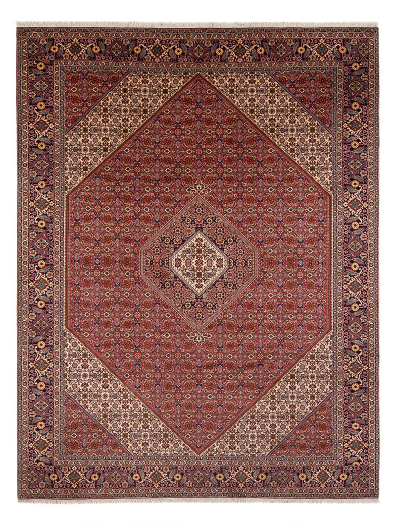 Persisk tæppe - Bijar - Royal - 339 x 249 cm - mørkerød