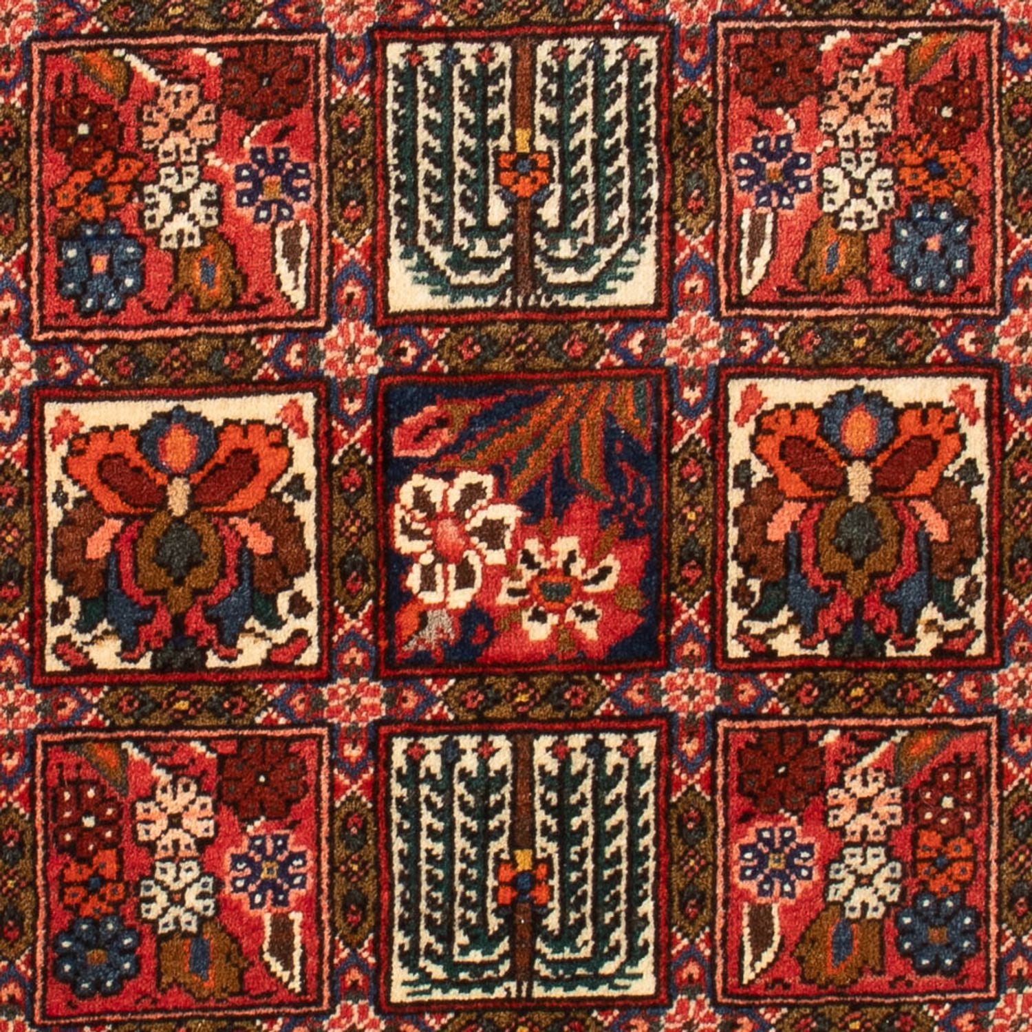 Persisk tæppe - Nomadisk - 100 x 64 cm - flerfarvet