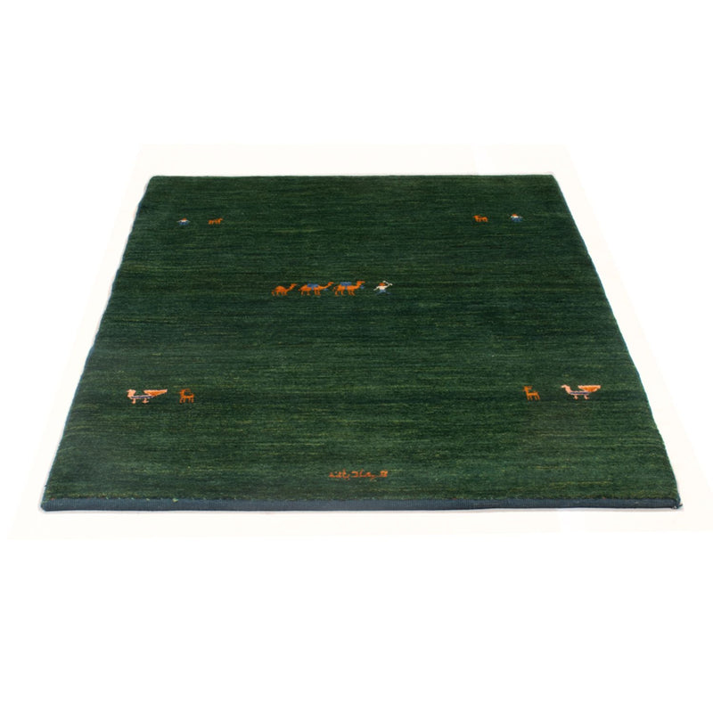 Gabbeh-tæppe - Persisk - 151 x 104 cm - mørkegrøn