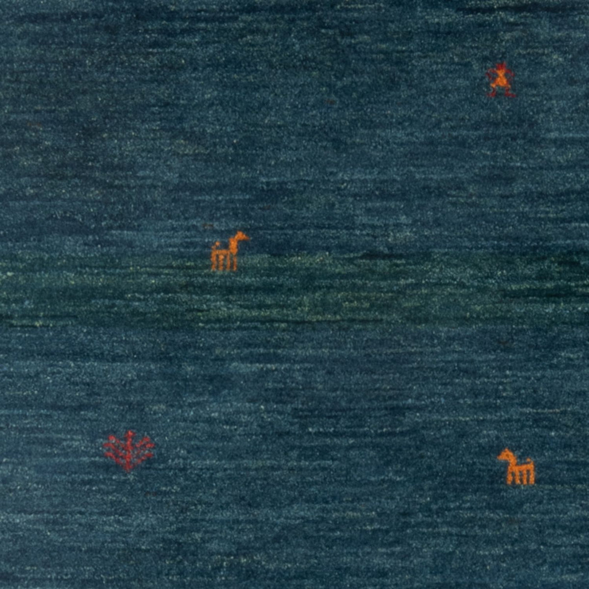 Gabbeh-tæppe - Persisk - 139 x 100 cm - benzinblå