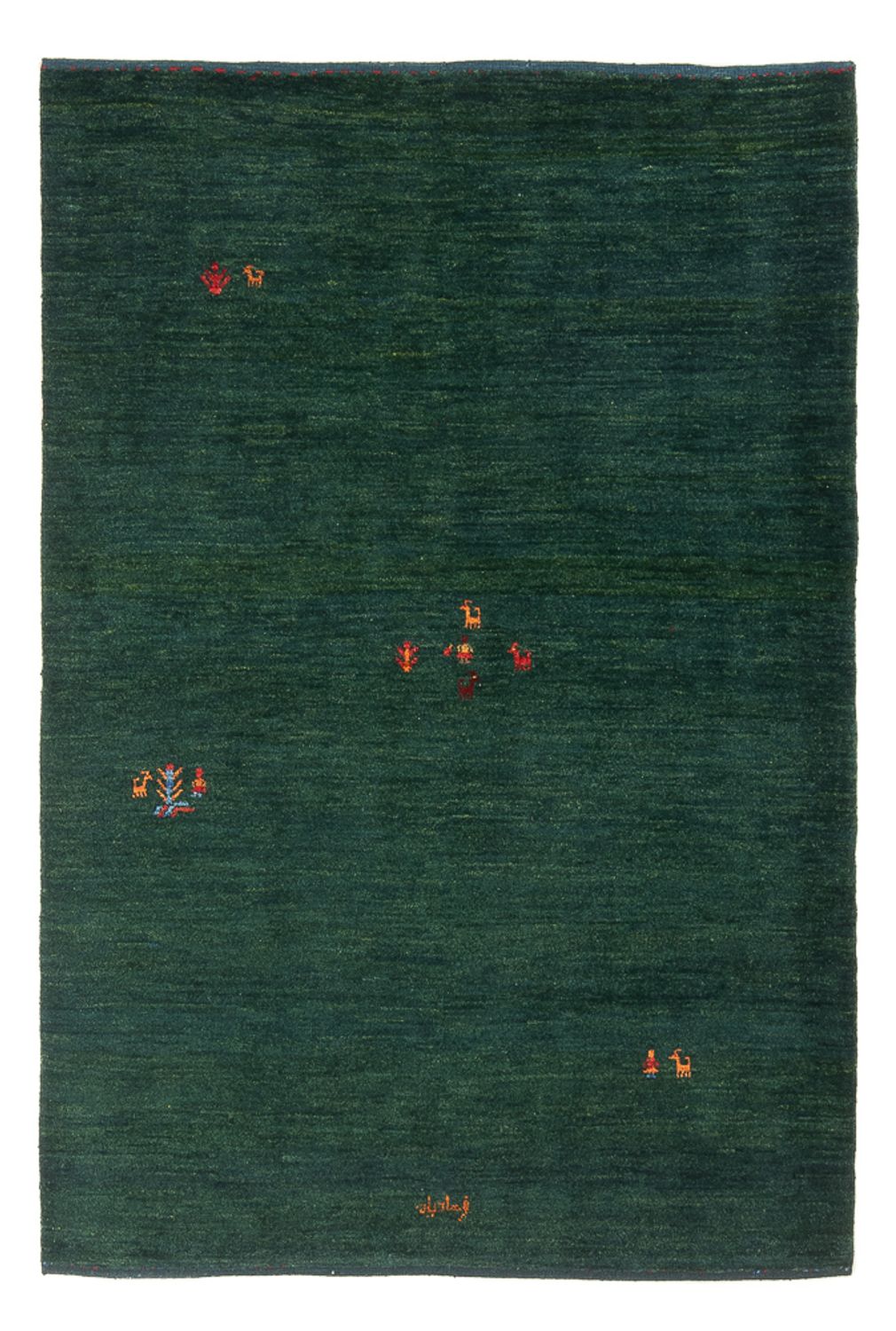 Gabbeh-tæppe - Persisk - 175 x 122 cm - mørkegrøn