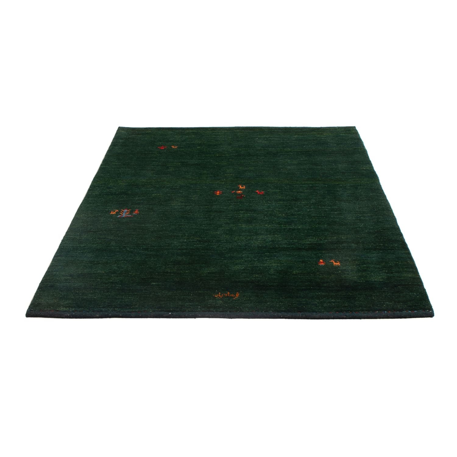 Gabbeh-tæppe - Persisk - 175 x 122 cm - mørkegrøn