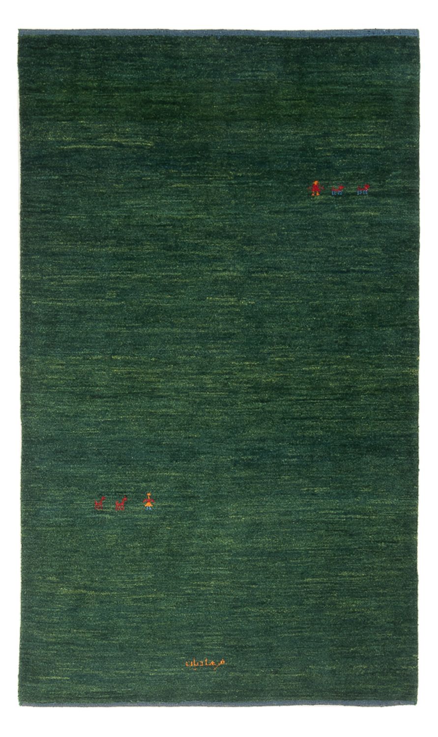 Gabbeh-tæppe - Persisk - 183 x 115 cm - mørkegrøn