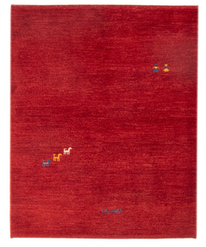 Gabbeh-tæppe - Persisk - 145 x 103 cm - rød