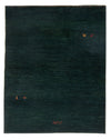 Persisk Gabbeh Tæppe 104x148cm - Perserteppich Wollteppich - Rektangulær / Mørkegrøn / 104 x 148 cm Rektangulær
