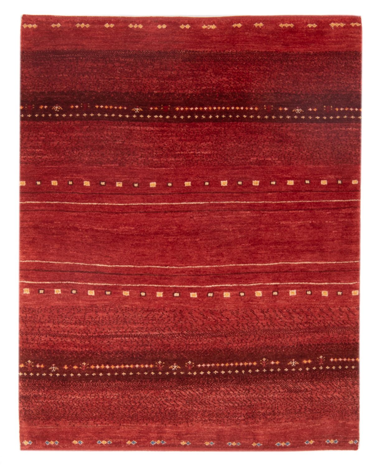 Gabbeh-tæppe - Persisk - 140 x 102 cm - mørkerød